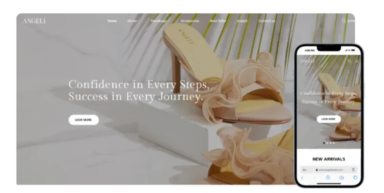 ผลงานเว็บไซต์ Angeli Shoes